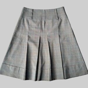 Sandra Angelozzi Pleated Academia Plaid Skirt